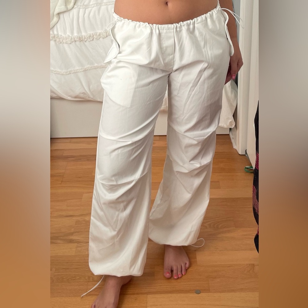 White Parachute Pants